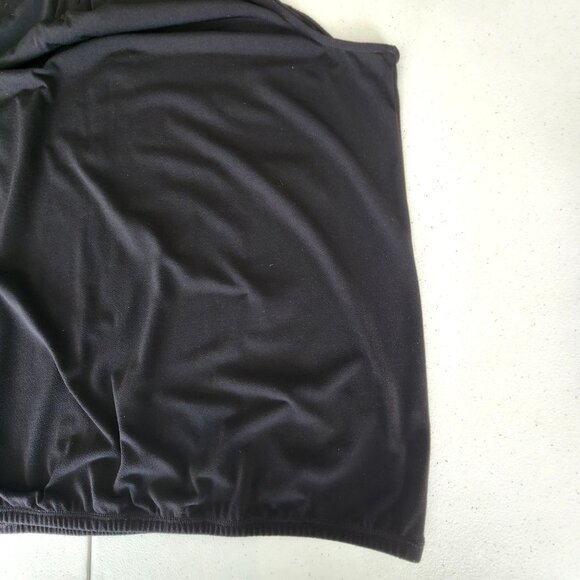 INC Black Halter Top, Multi-color Sequin Flowers, Bubble Hem, Plus Size 2X - Picture 10 of 15